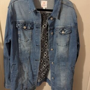 Lularoe Jaxon Blue Denim Jacket